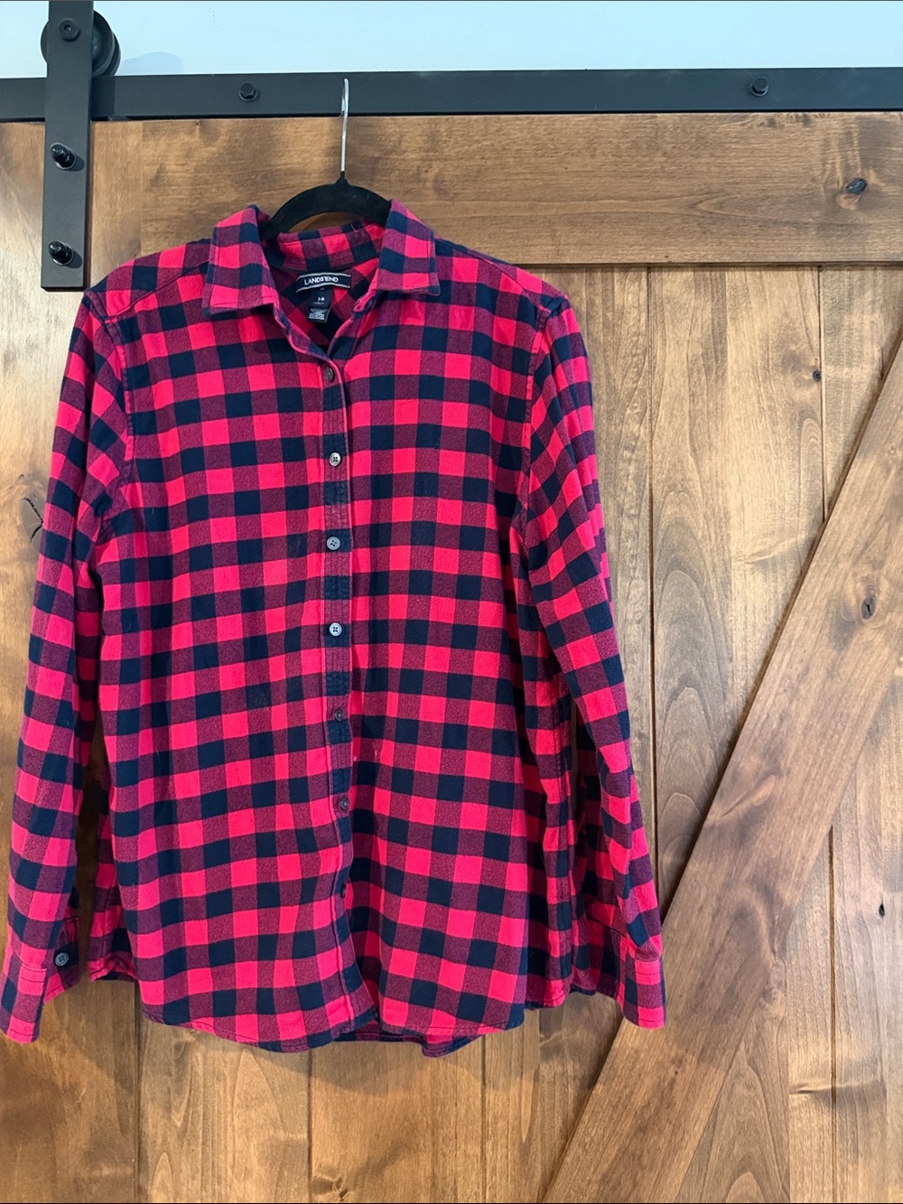 Lands End Buffalo Check Flannel Shirt